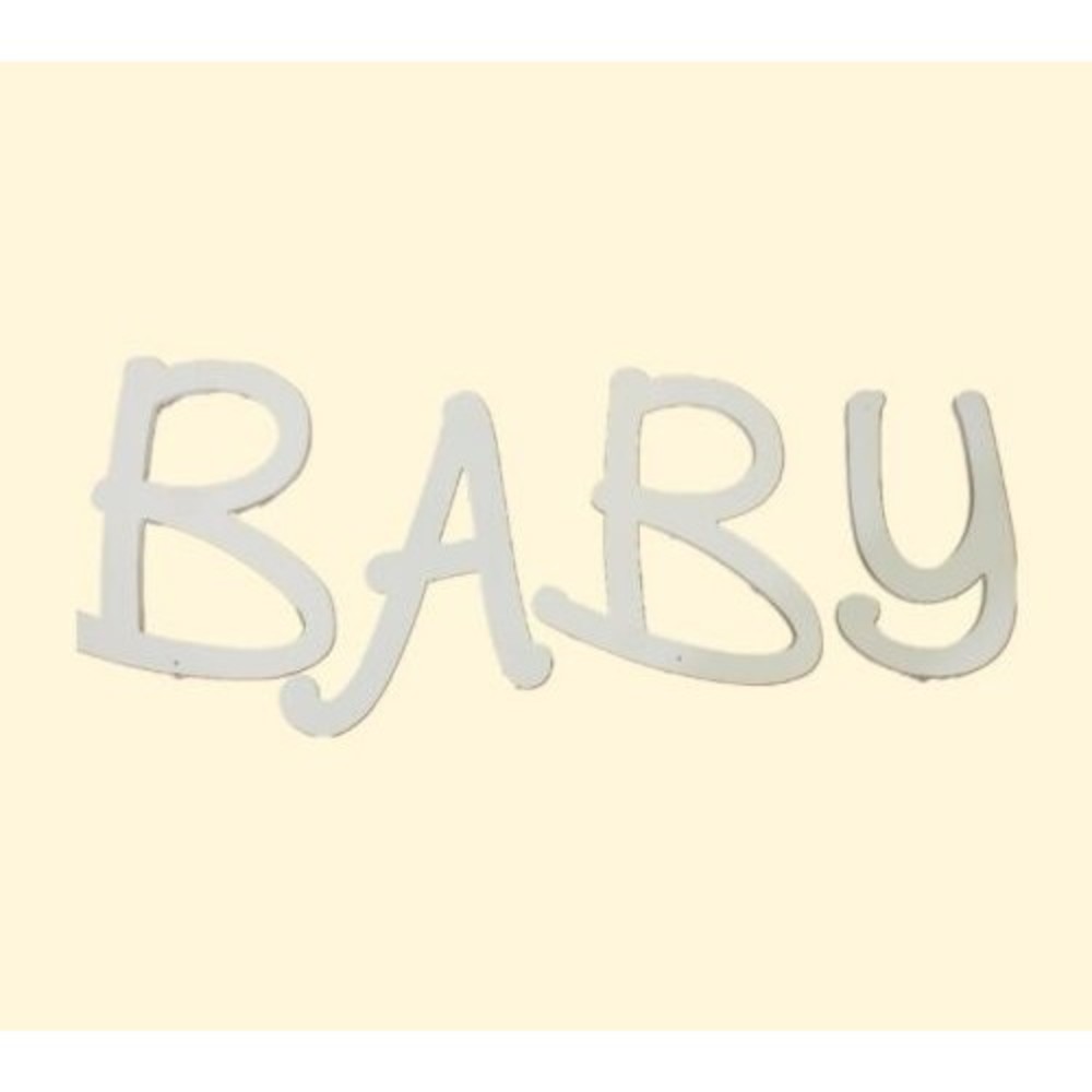 Clean White Letters BABY Great To Hang Or Add To Project 9T×9W×0.5"Thick SEE PIC